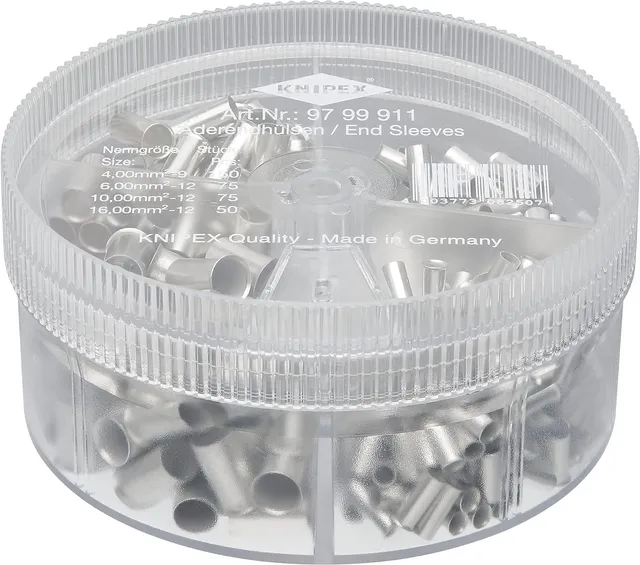 knipex-sortimentsbox-97-99-911-box-mit-350-unisolierten-aderendh-lsen-4-teilig image 1