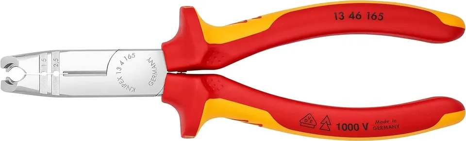 knipex-abmantelungszange-13-46-165-vde-165-mm-verchromt-schneiden-abmanteln-abis image 1