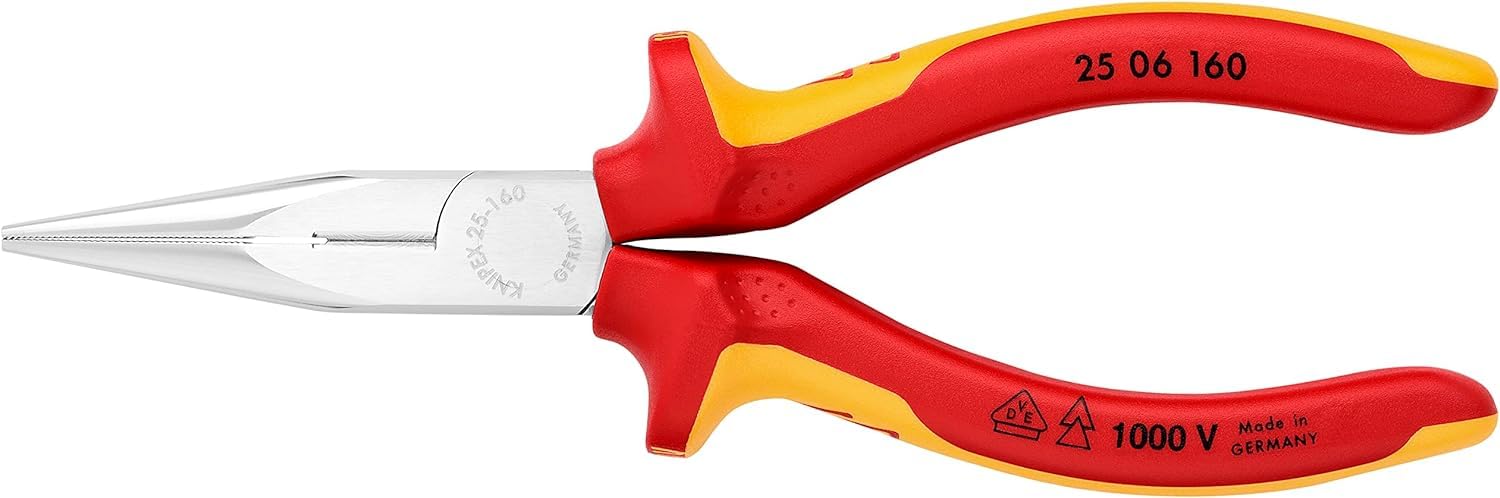 knipex-flachrundzange-vde-25-06-160-radiozange-160-mm-verchromt-mit-schneide image 3