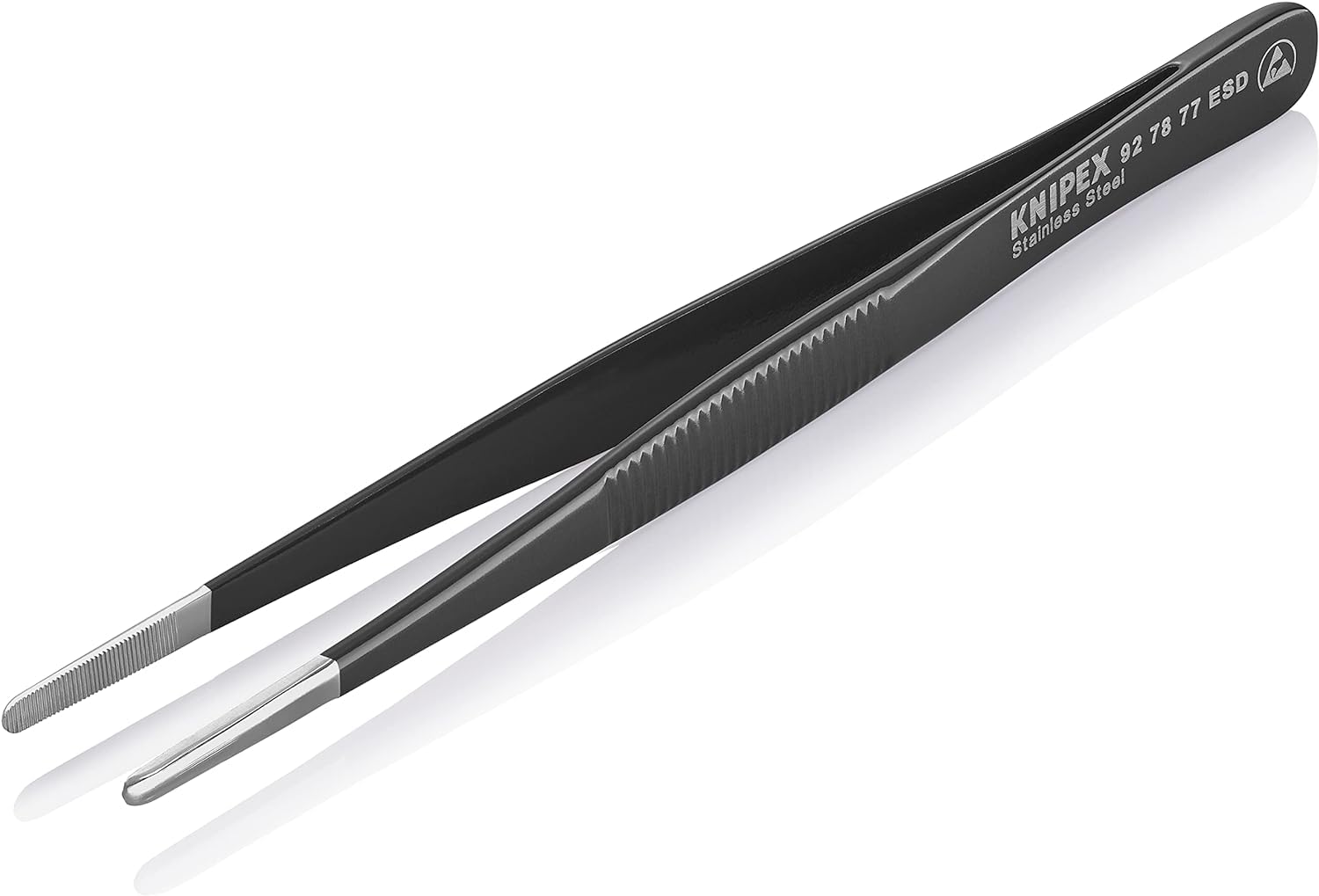knipex-universalpinzette-esd-92-78-77-esd-145-mm-mattiert-geriffelt image 3