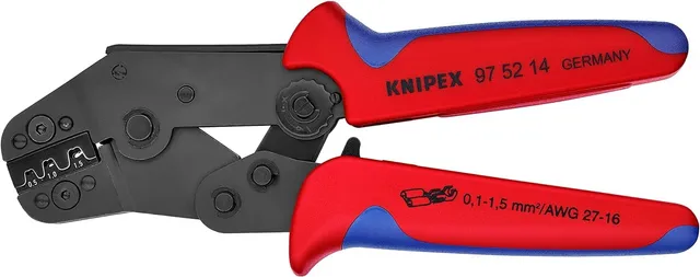 knipex-97-52-14-crimpzange-kurze-bauform-195-mm-f-r-unisolierte-offene-steckverb image 1