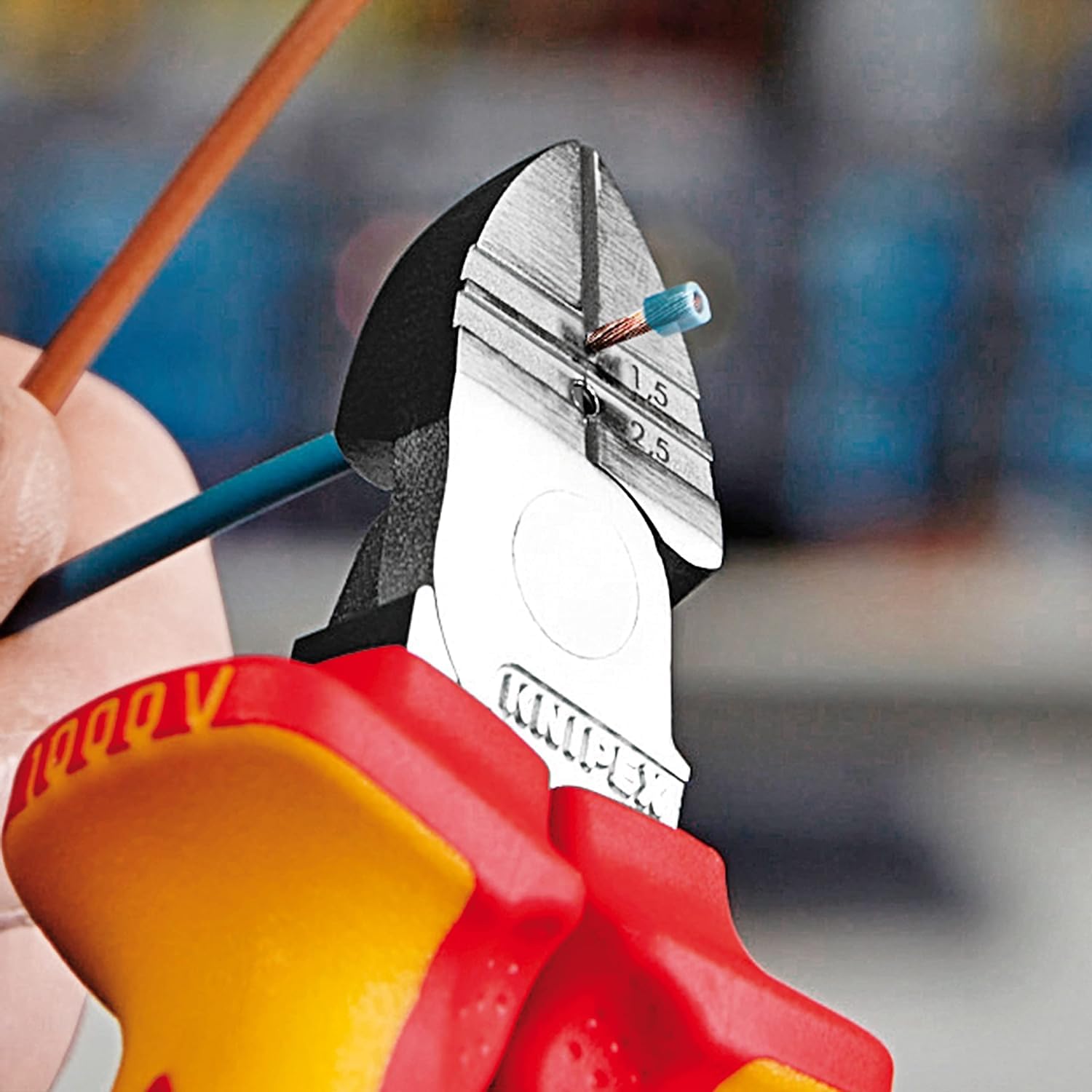 knipex-14-26-160-sb-abisolier-seitenschneider-verchromt-160-mm-vde image 4