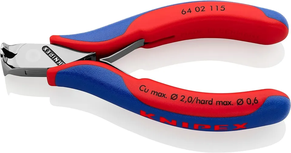 knipex-elektronik-vornschneider-64-02-115-mit-mehrkomponenten-h-llen-115-mm image 1
