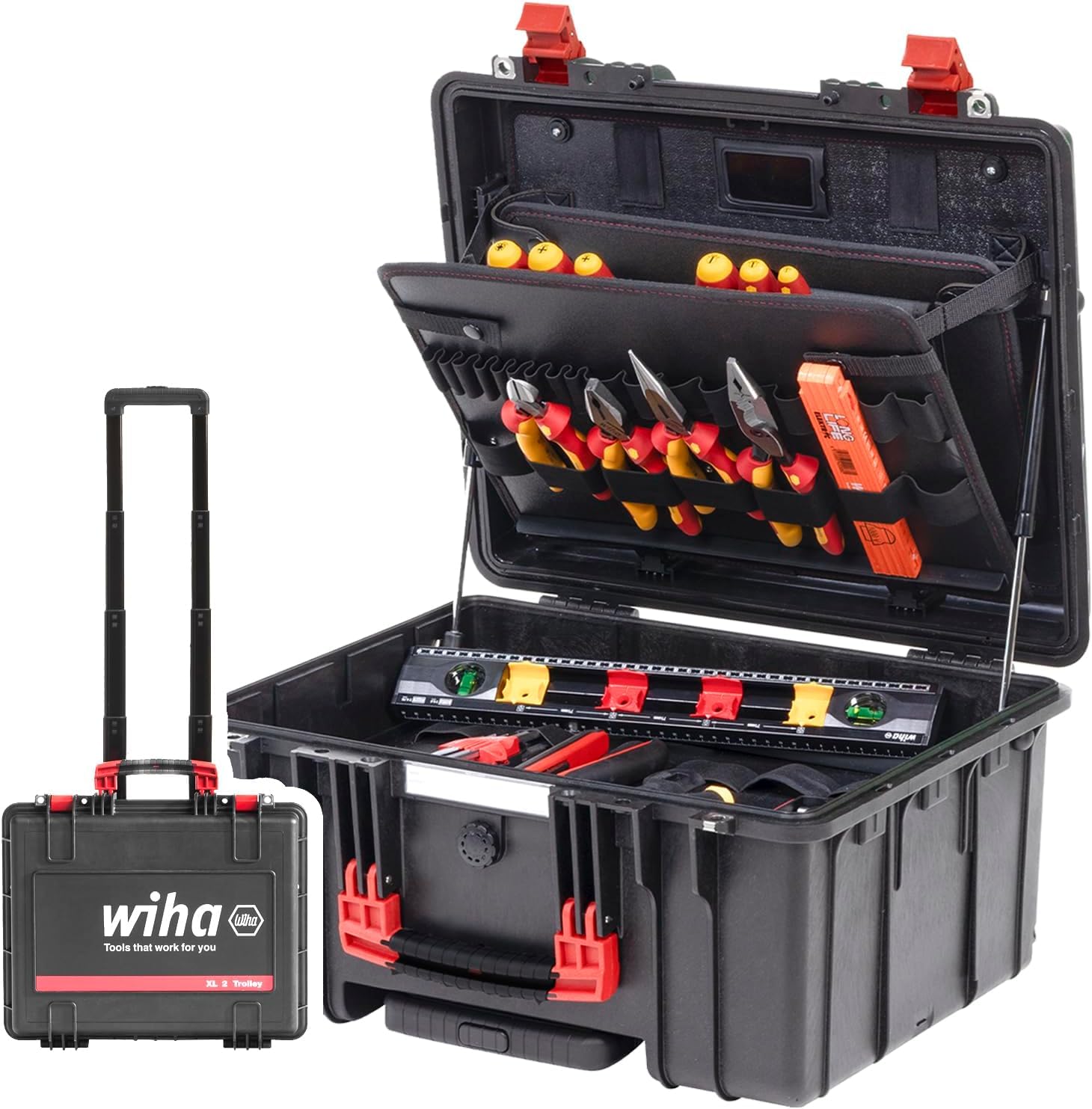 wiha-werkzeugkoffer-xl-2-trolley-electric-60-tlg-45795-mit-teleskopgriff image 1