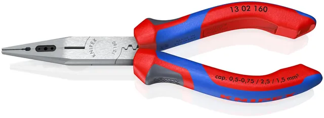 knipex-13-02-160-verdrahtungszange-mit-comfort-griffen-160-mm image 1
