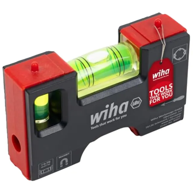 wiha-mini-wasserwaage-pocket-10-cm-mit-magnet-46957-elektriker-wasserwaage-f-r-s image 1