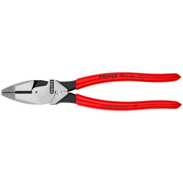 knipex-kraft-kombizange-09-11-240-sb-lineman-s-pliers-amerikanisch-240-mm image 1