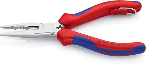 knipex-verdrahtungszange-13-05-160-t-160-mm-verchromt-mit-tether-se image 7