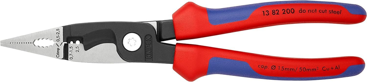 knipex-elektro-installationszange-13-82-200-comfort-griffe-200-mm image 1