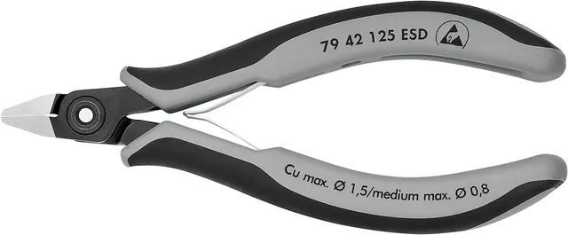 knipex-79-42-125-esd-pr-zisions-elektronik-seitenschneider-125-mm-ohne-facette image 1