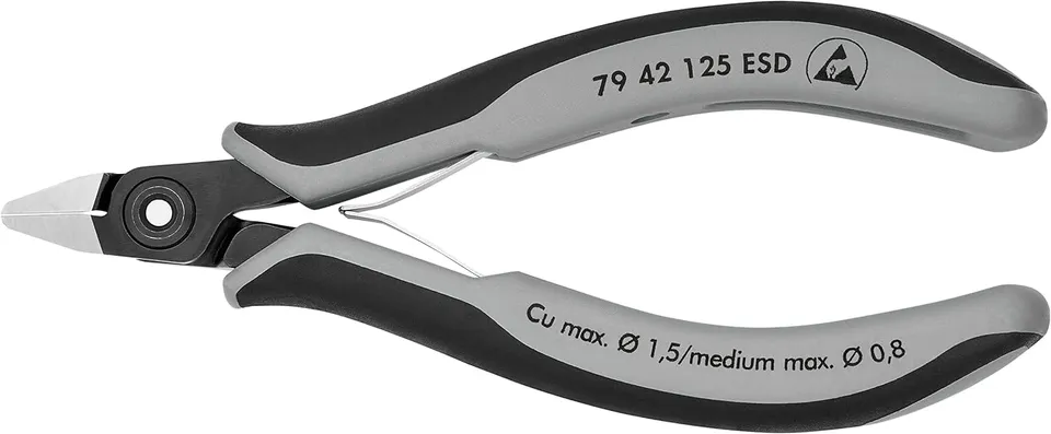 knipex-79-42-125-esd-pr-zisions-elektronik-seitenschneider-125-mm-ohne-facette image 1