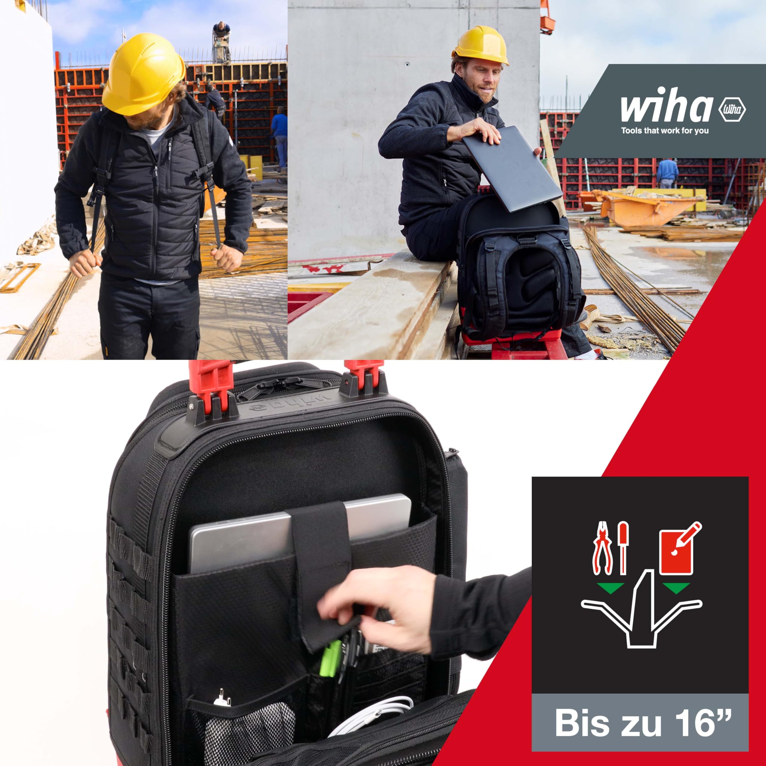 wiha-elektriker-werkzeugrucksack-45528-27-teilig-mit-grundausstattung-laptopfach image 4