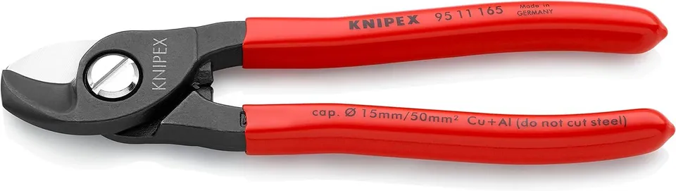 knipex-kabelschere-95-11-165-sb-mit-kunststoff-berzug-165-mm image 1