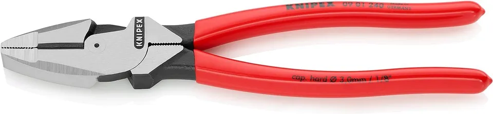 knipex-kraft-kombizange-09-01-240-sb-lineman-s-pliers-240-mm-mit-kunststoffgriff image 1