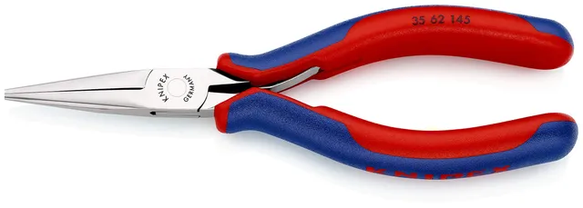 knipex-elektronik-greifzange-35-62-145-sb-145-mm-spiegelpoliert-mit-mehrkomponen image 1