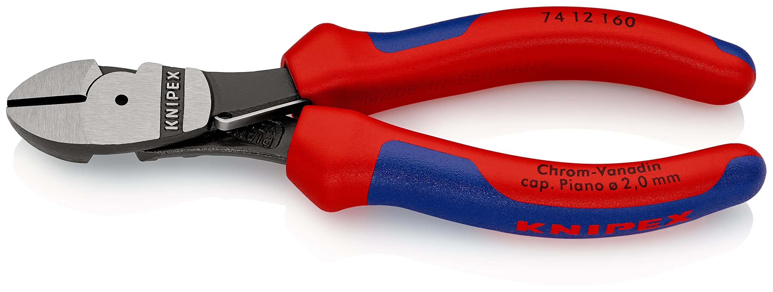 knipex-74-12-160-sb-kraft-seitenschneider-160-mm-mit-mehrkomponenten-h-llen image 1