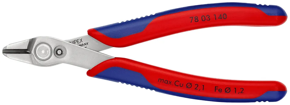knipex-electronic-super-knips-xl-78-03-140-sb-seitenschneider-140-mm-mit-mehrkom image 1