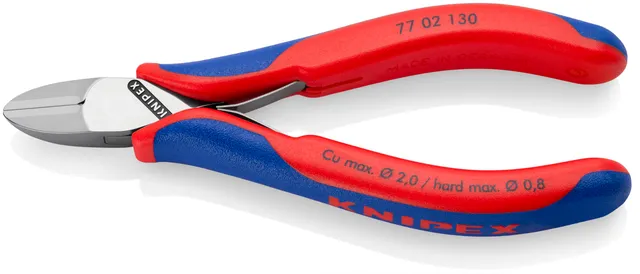 knipex-elektronik-seitenschneider-77-02-130-130-mm-mit-mehrkomponenten-h-llen image 1