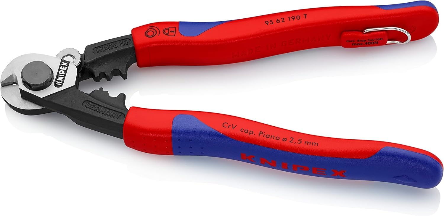 knipex-drahtseilschere-95-62-190-t-bk-190-mm-geschmiedet-mit-absturzsicherung image 2