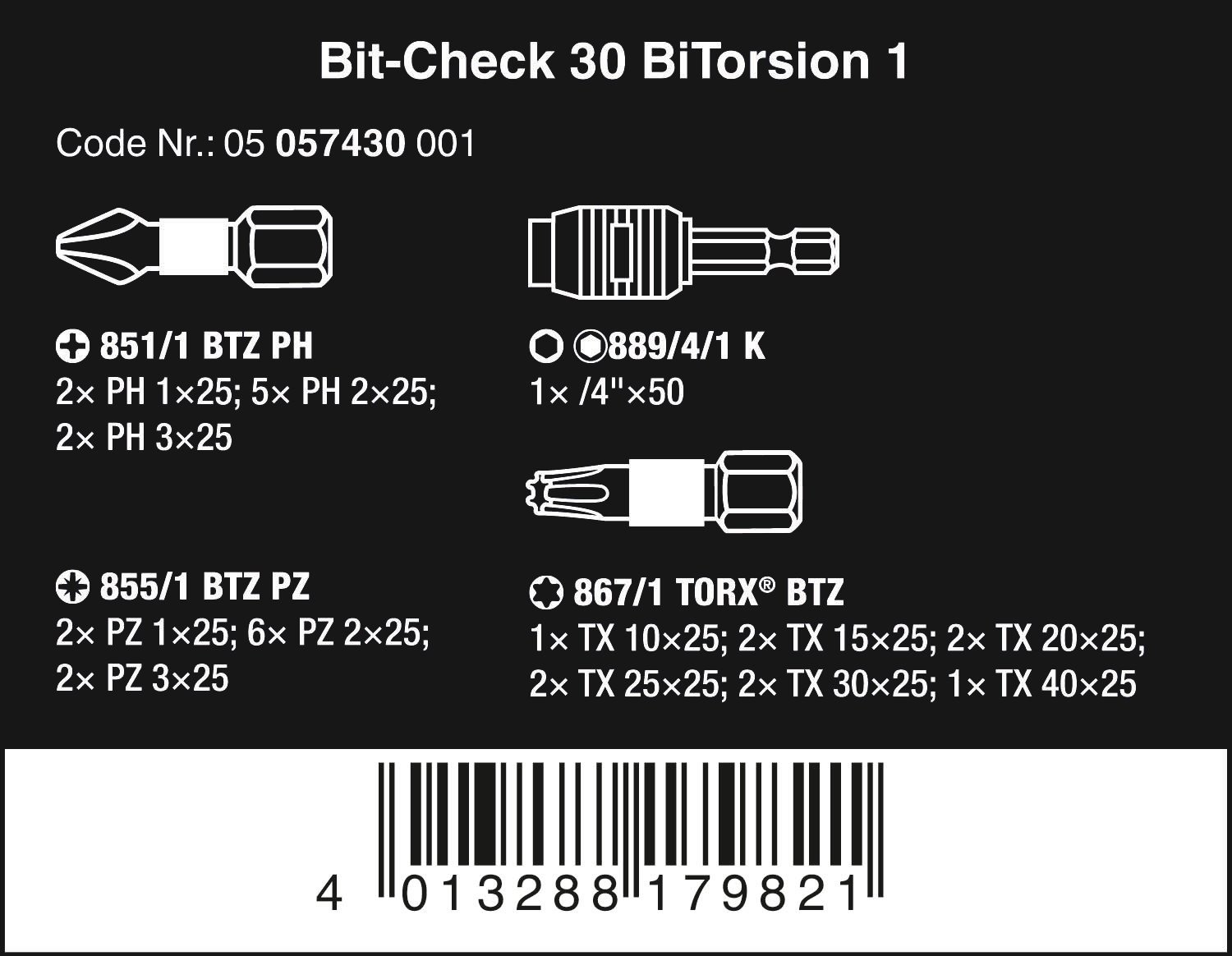 wera-bit-check-30-bitorsion-1-bit-set-30-teilig image 2