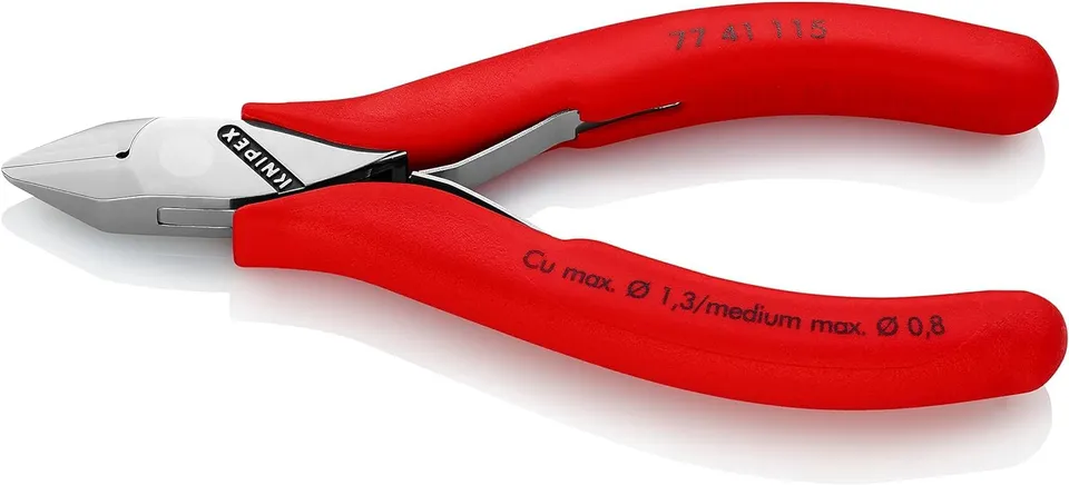 knipex-77-41-115-elektronik-seitenschneider-115-mm-mit-doppelfeder image 1