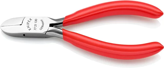 knipex-elektronik-seitenschneider-77-21-130-130-mm-mit-kunststoff-berzug image 1