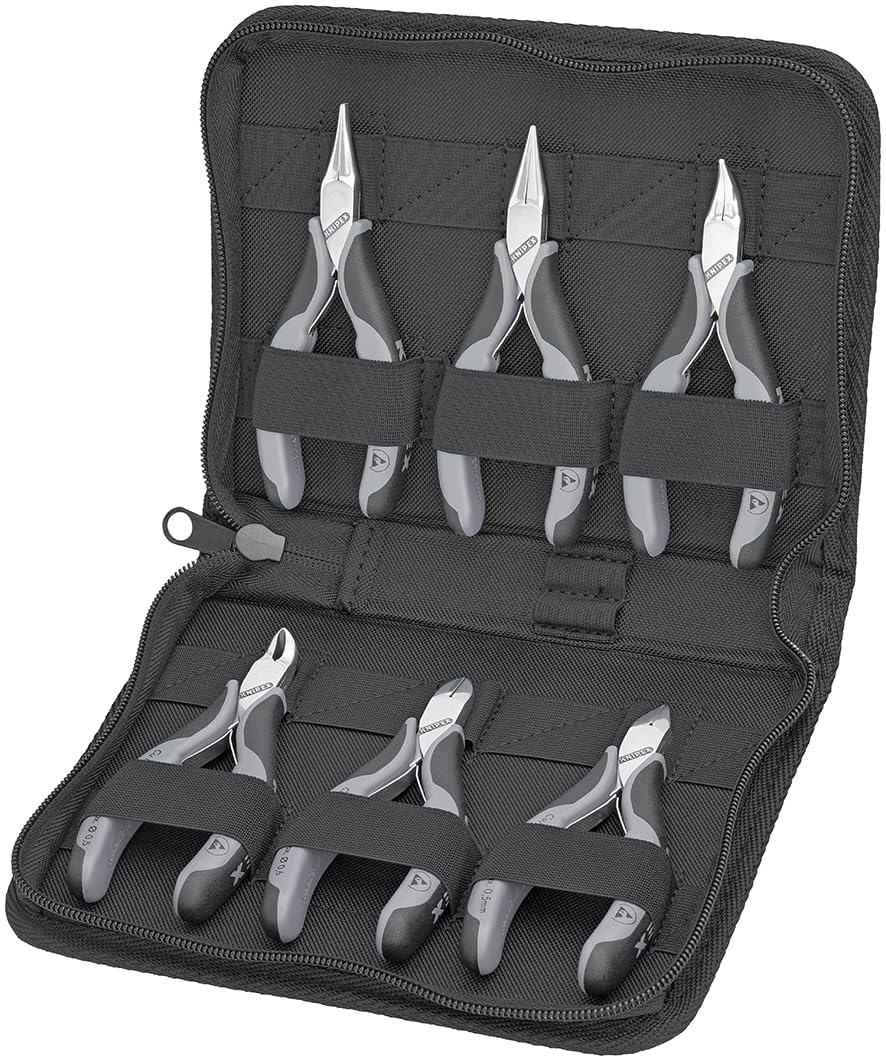 knipex-00-20-17-elektronikzangen-set-6-teilig-215-mm image 1