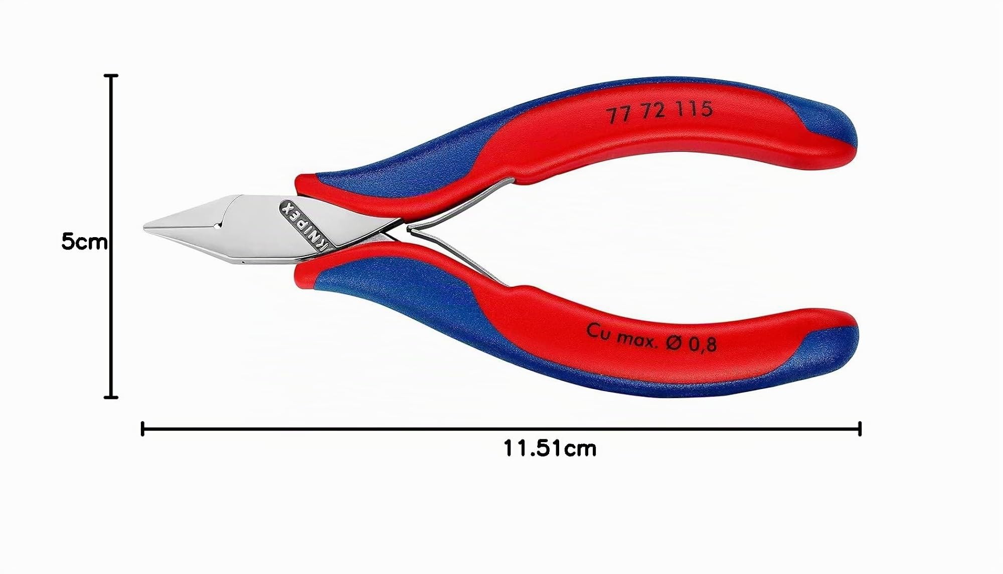 knipex-77-72-115-elektronik-seitenschneider-115-mm-mit-mehrkomponenten-h-llen image 7