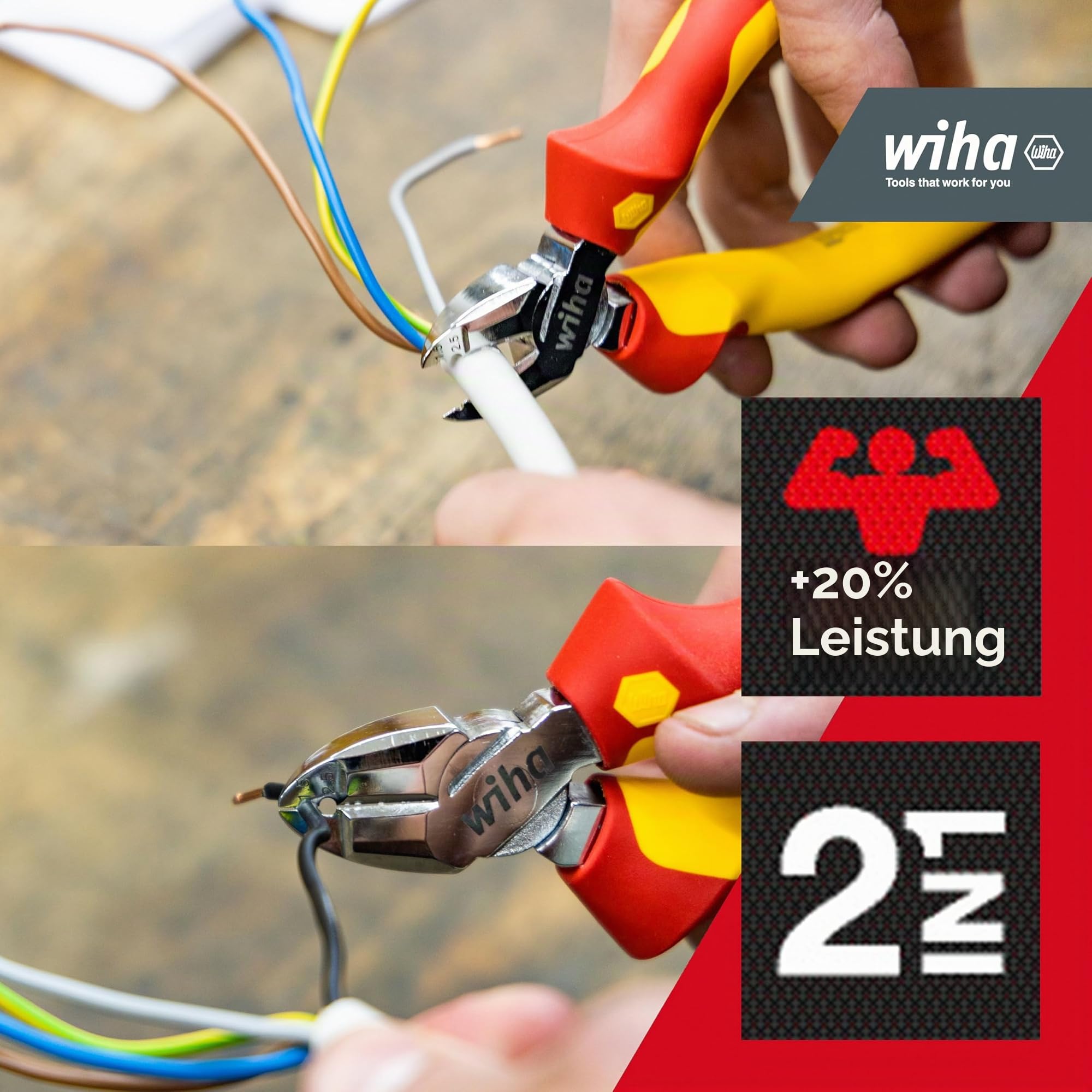 wiha-abisolier-seitenschneider-professional-electric-160-mm-vde-27431 image 2