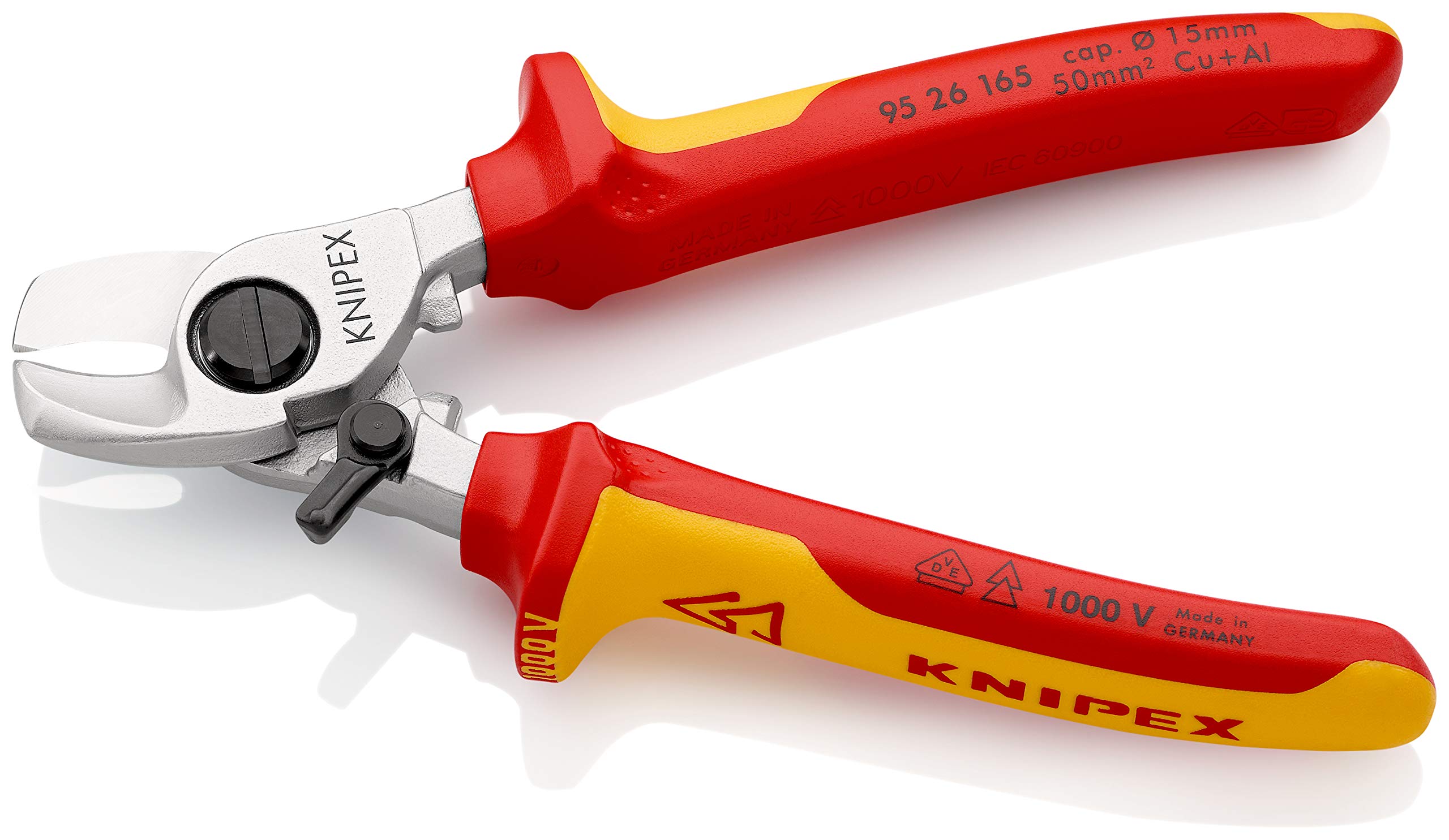 knipex-95-26-165-sb-kabelschere-vde-gepr-ft-165-mm-verchromt image 2
