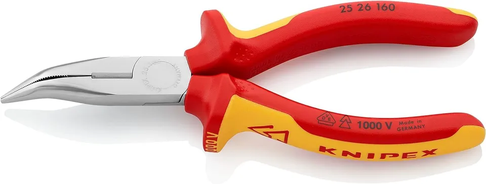 knipex-25-26-160-flachrundzange-mit-schneide-vde-160-mm-verchromt image 1