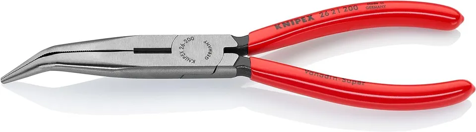 knipex-flachrundzange-mit-schneide-storchschnabelzange-26-21-200-sb-200-mm-schwa image 1