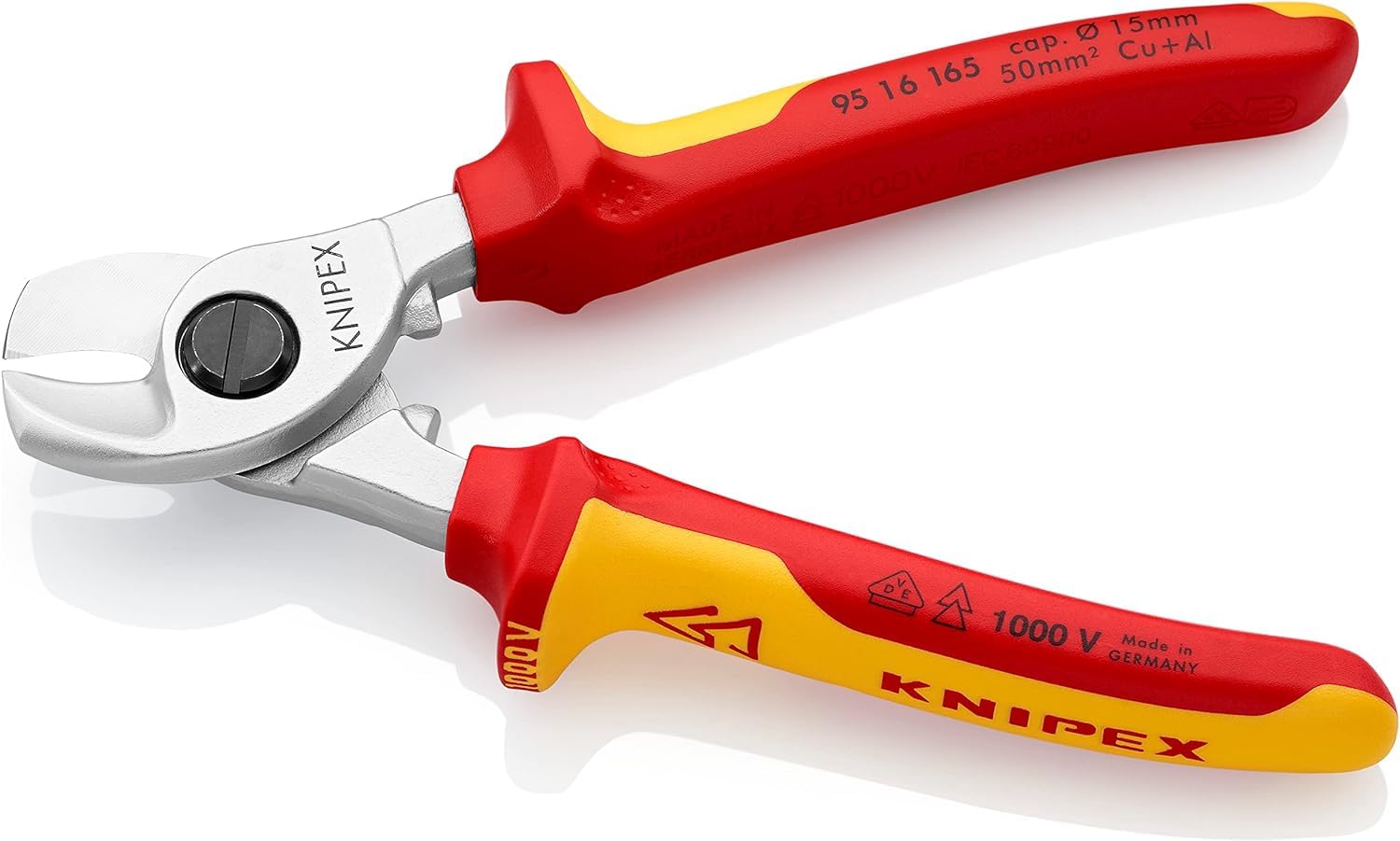 knipex-kabelschere-95-16-165-sb-vde-1000v-165-mm-verchromt image 2