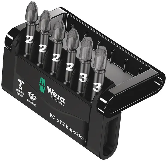 wera-bit-check-6-pz-impaktor-1-bit-sortiment-pozidriv-6-teilig image 1