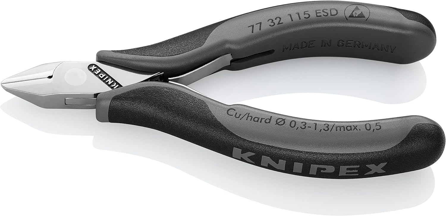 knipex-elektronik-seitenschneider-esd-77-32-115-esd-115-mm-mit-mehrkomponenten-h image 1