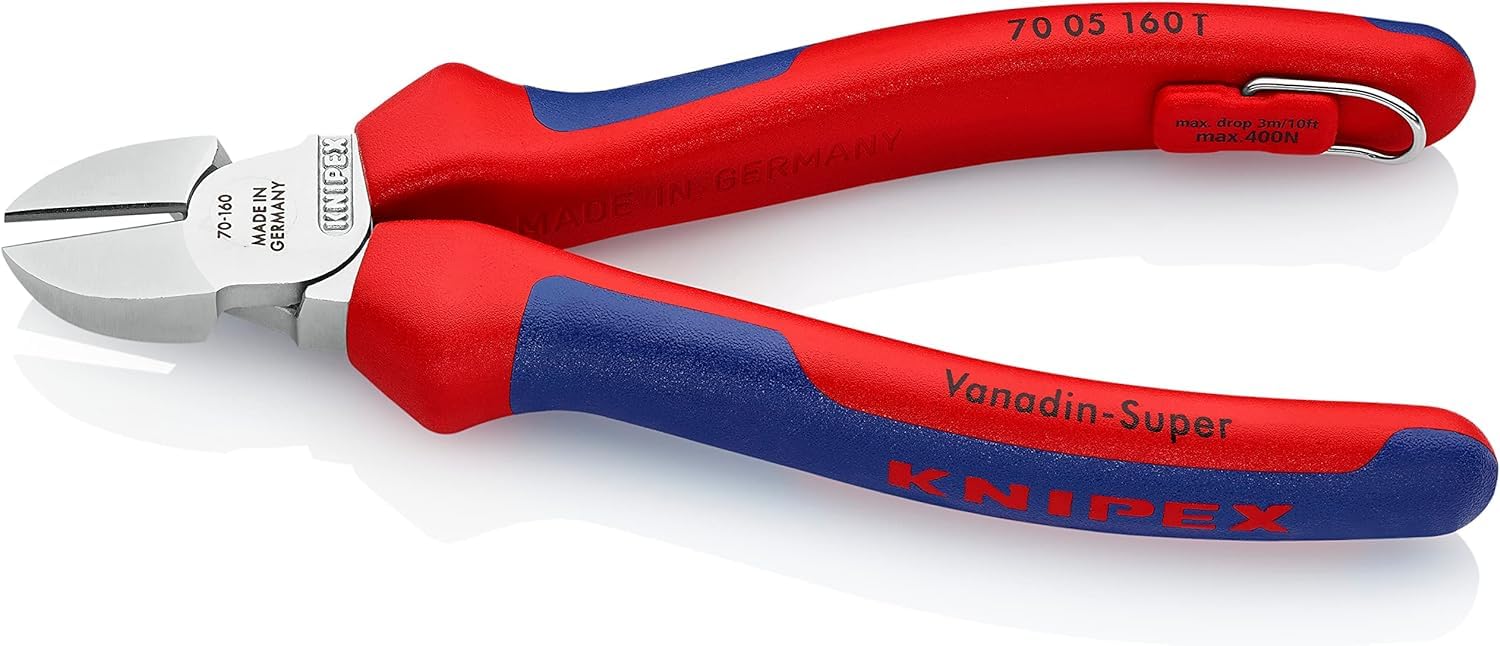 knipex-70-05-160-t-bk-seitenschneider-160-mm-verchromt-mit-absturzsicherung image 2