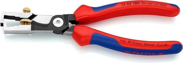 knipex-strix-13-62-180-abisolierzange-mit-kabelschere-180-mm image 1