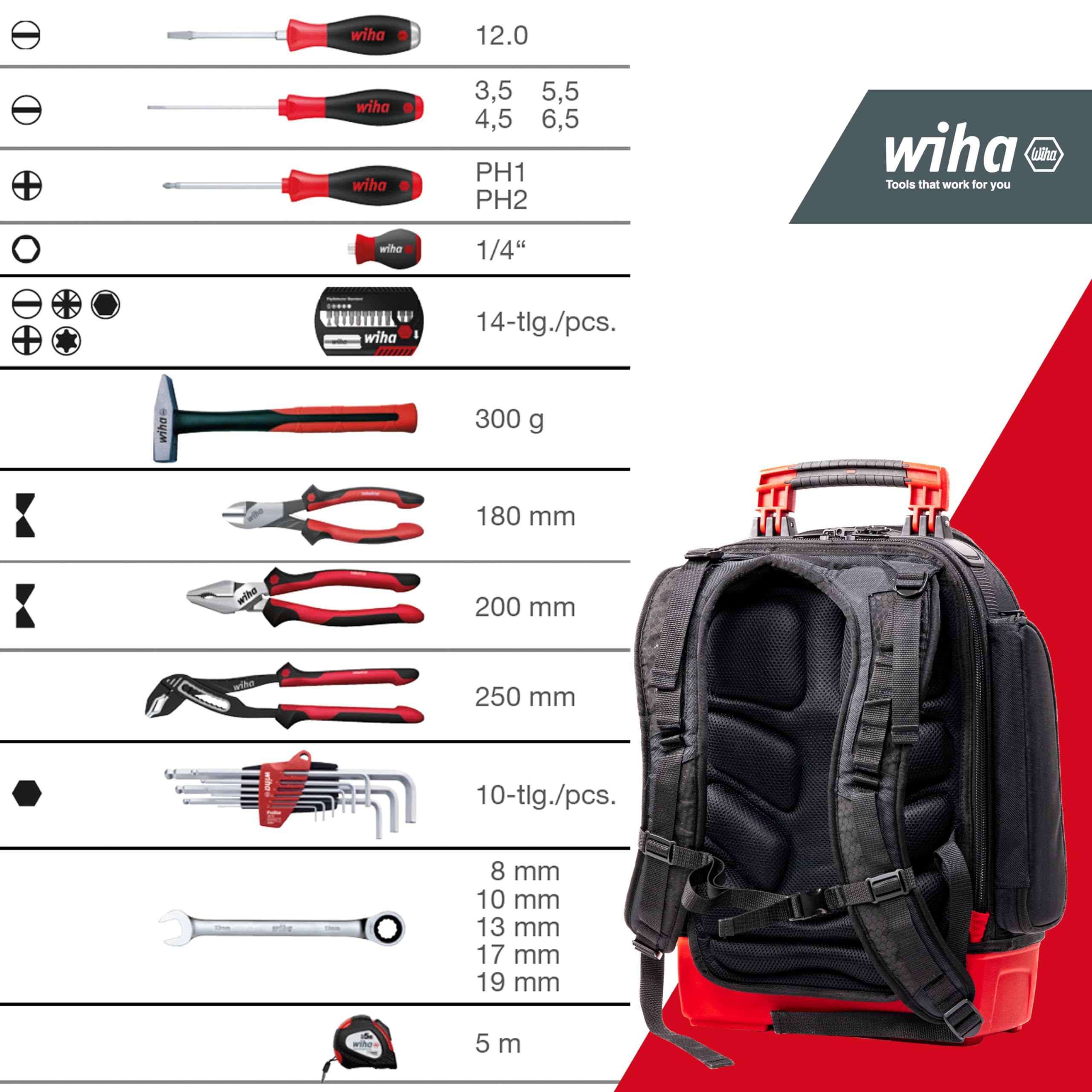 wiha-mechaniker-werkzeugrucksack-41-tlg-45529-mit-standboden-und-laptopfach image 3