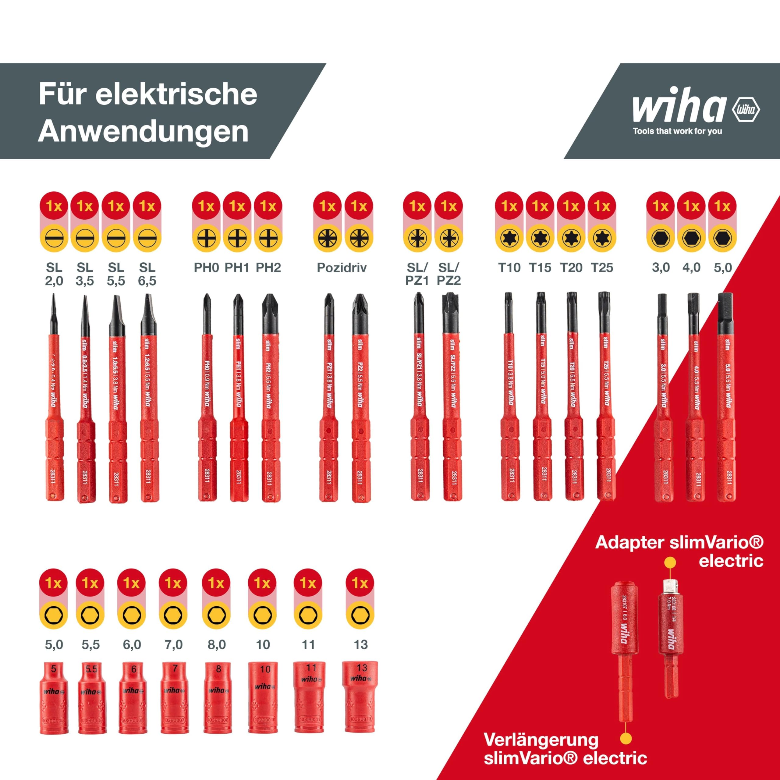 wiha-slimvario-electric-elektriker-werkzeug-set-32-teilig-43465-mit-funktionstas image 5