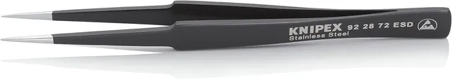 knipex-universalpinzette-esd-130-mm-92-28-72-esd-glatt-mattiert image 1