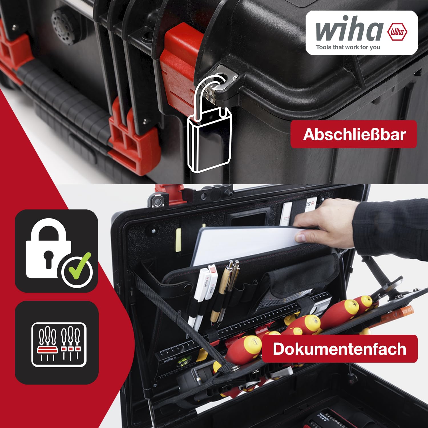 wiha-werkzeugkoffer-xl-2-trolley-electric-60-tlg-45795-mit-teleskopgriff image 7
