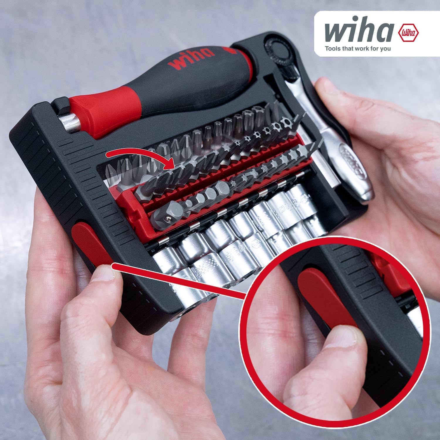 wiha-probuddy-evo-bit-steckschl-ssel-set-46960-1-4-40-teilig image 6