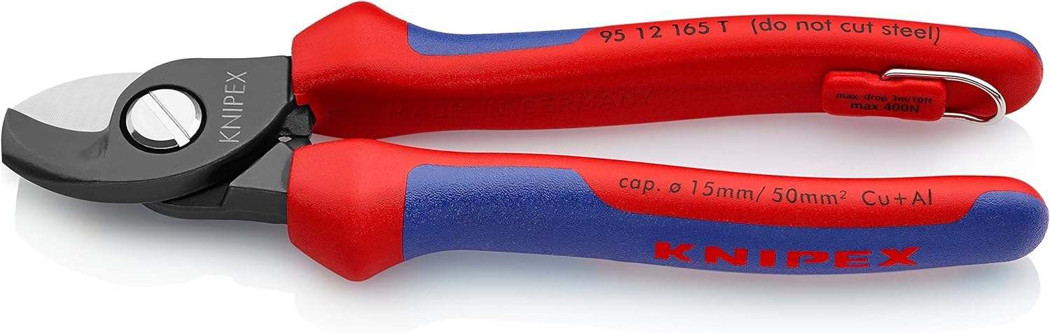 knipex-95-12-165-t-bk-kabelschere-165-mm-br-niert-mit-absturzsicherung image 1