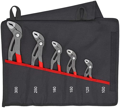 knipex-00-19-55-s5-cobra-set-wasserpumpenzangen-5-teilig-125-300-mm-in-rolltasch image 3
