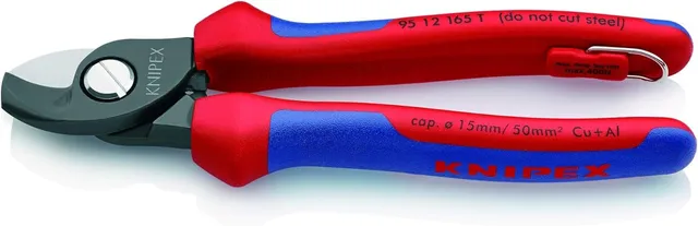 knipex-kabelschere-95-12-165-t-br-niert-165-mm-mit-absturzsicherung image 1