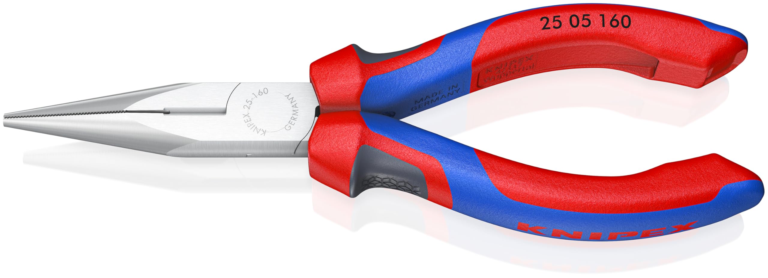 knipex-flachrundzange-mit-schneide-25-05-160-sb-160-mm-verchromt image 4