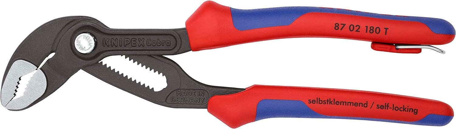 knipex-cobra-hightech-wasserpumpenzange-87-02-180-t-bk-180-mm-mit-absturzsicheru image 3