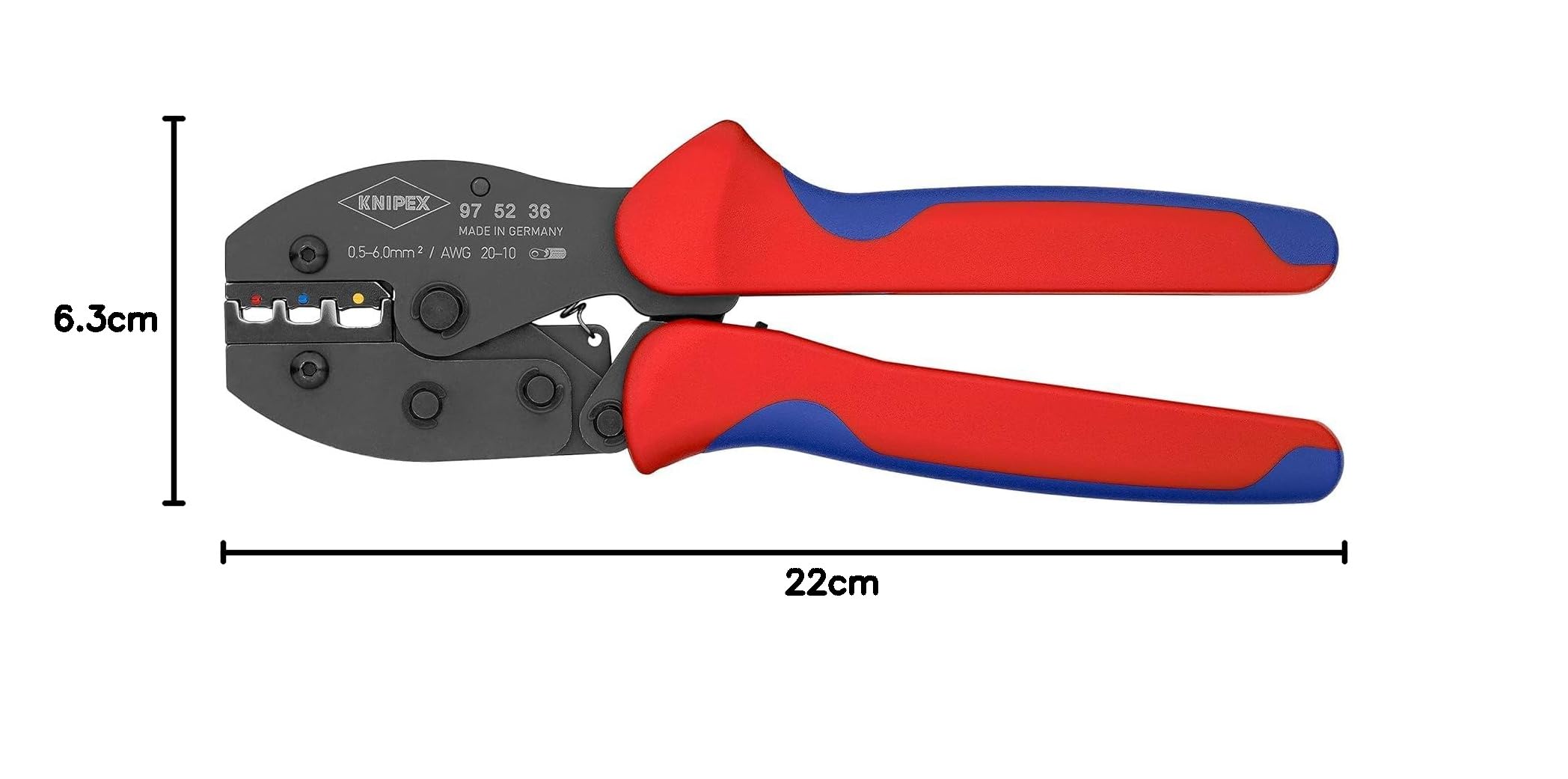 knipex-preciforce-crimpzange-97-52-36-f-r-isolierte-kabelschuhe-220-mm image 5