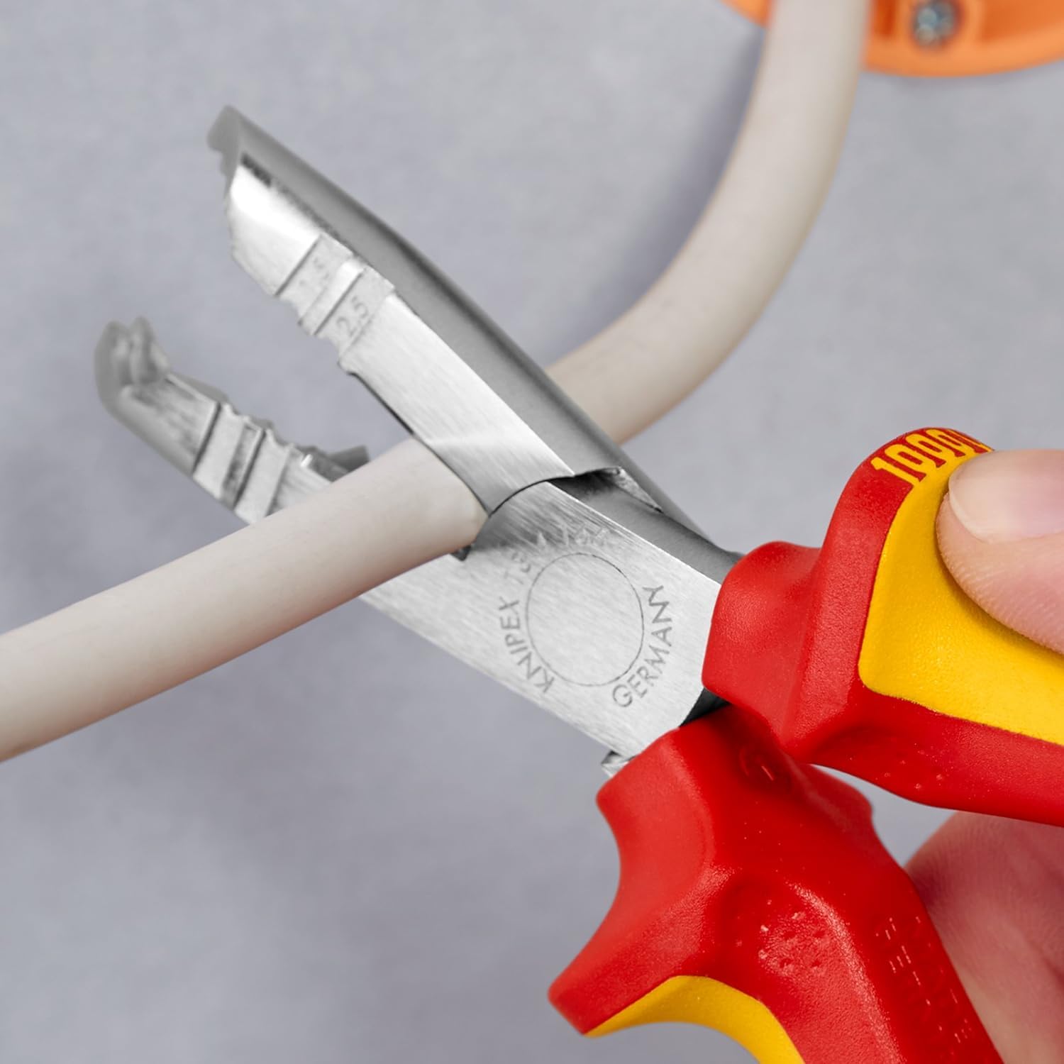 knipex-abmantelungszange-13-46-165-vde-165-mm-verchromt-schneiden-abmanteln-abis image 5
