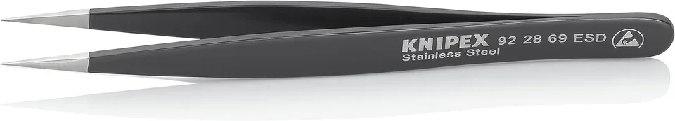 knipex-92-28-69-esd-universalpinzette-120-mm-mattiert-glatt-antimagnetisch image 1